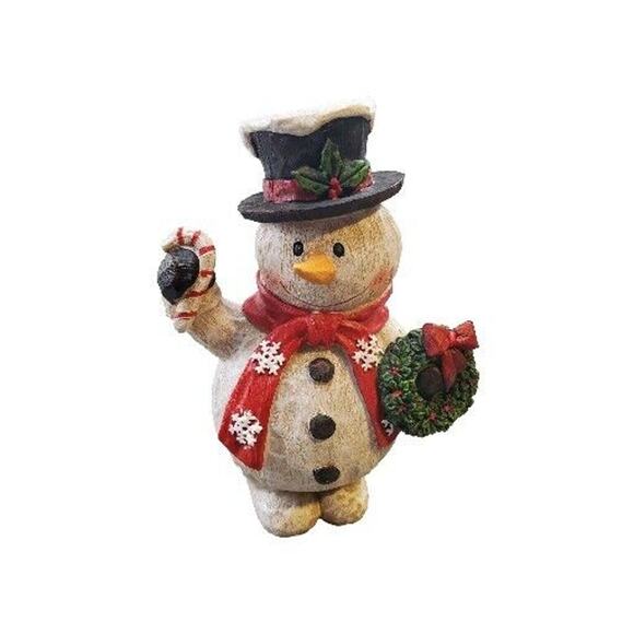 Snow Country Christmas 2018 Resin Snowman Shelf Sitter Adult's 10" Holiday Decor - Picture 1 of 10